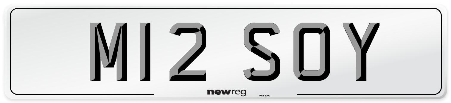 M12 SOY Number Plate from New Reg